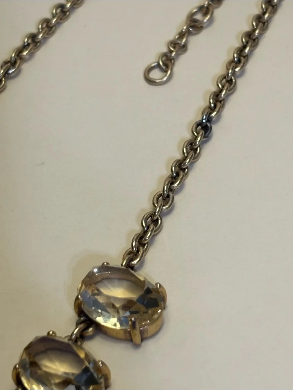 J.Crew Gold-Tone Pale Yellow Necklace 18”+3”